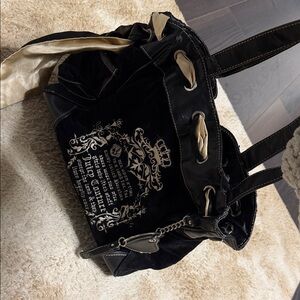 Juicy Couture Black and Tan Tote Bag